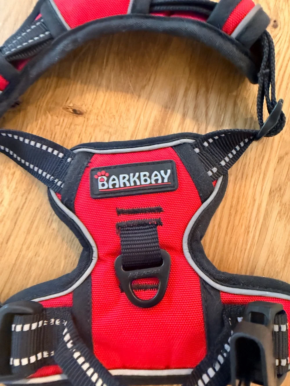 Barkbay Red & Black Padded Dog Harness - Medium